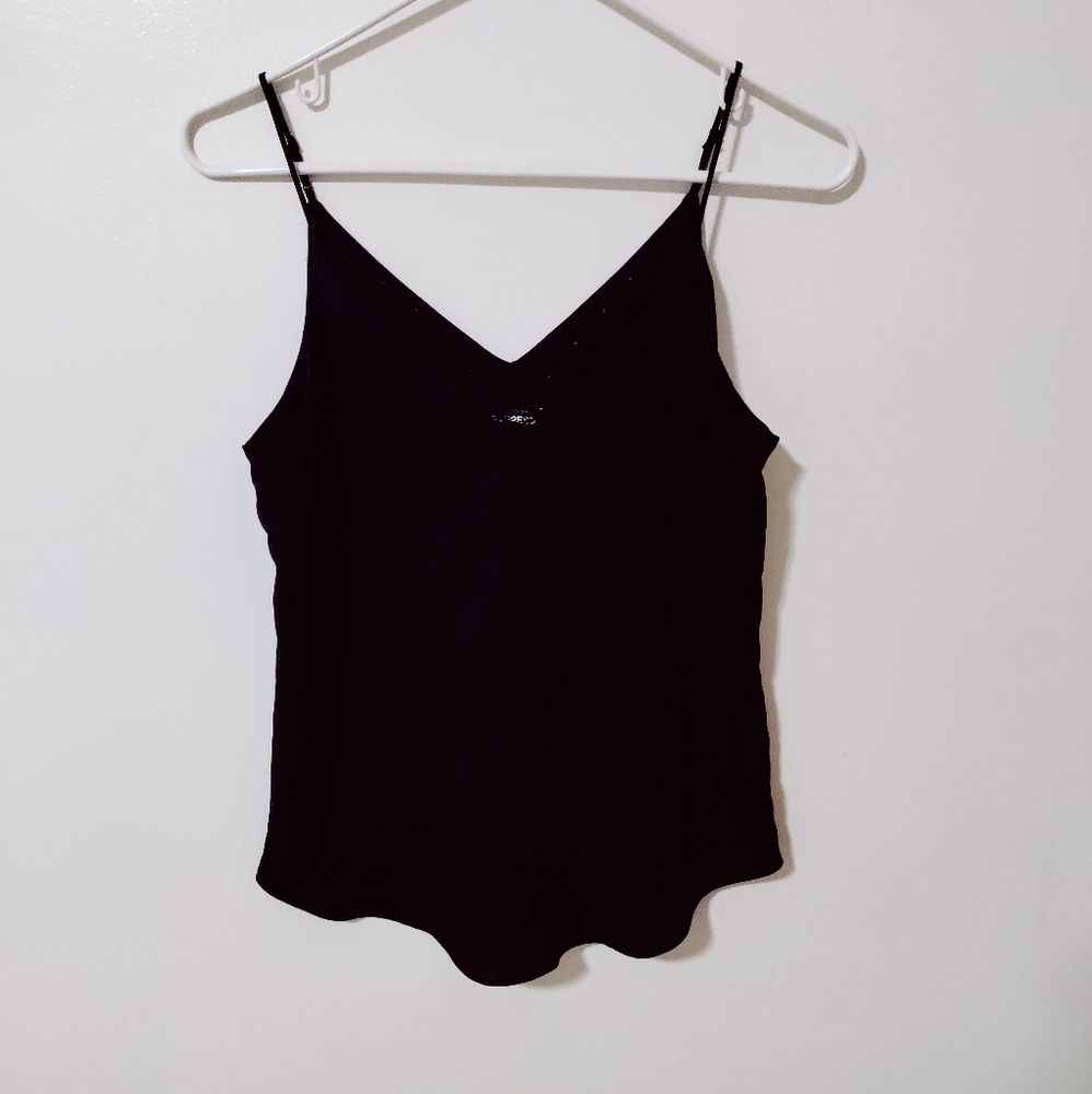 Express, black satin top